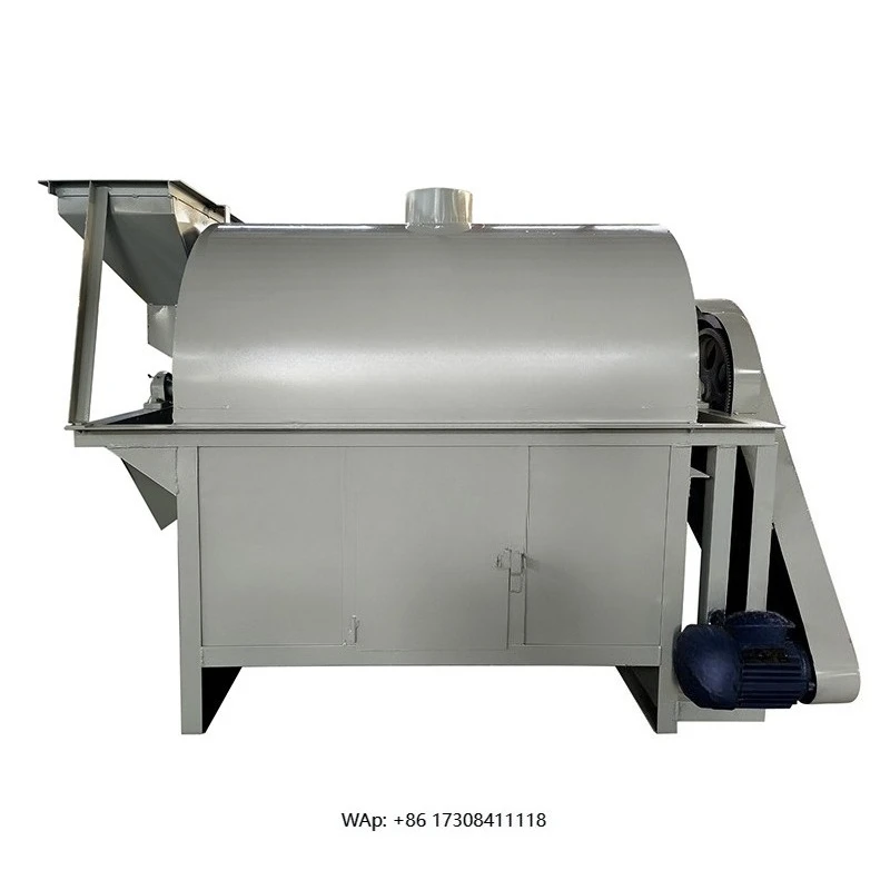 Electric and wood-heated seed roasters for soybeans and core components engines Peanut and rapeseed nut processors