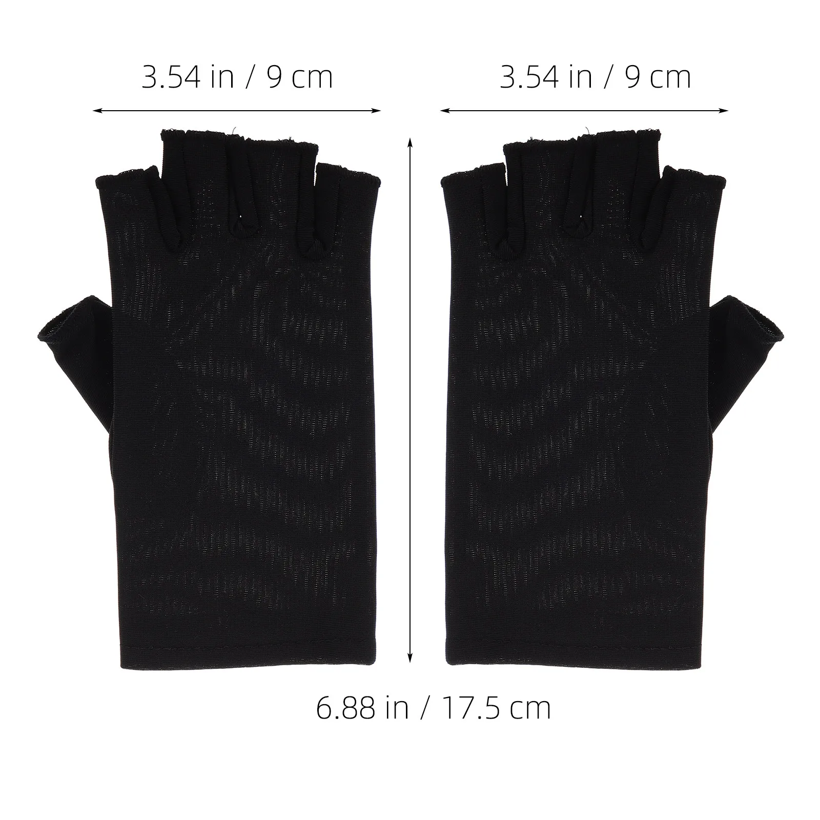 1Pair Uv Protection Gloves Fingerless Elastic Half Finger Sun Gloves for Driving Nail Art Uv Blocking Gel Manicures Hand