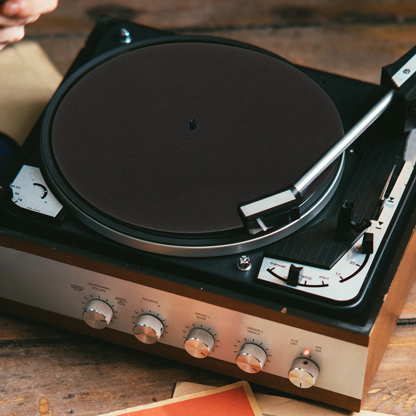 

2Pcs Turntable Platter Mat High Reliability Record Protective Mat Easy Install Record Protective Pad Turntable Slipmat