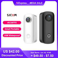 SJCAM C100 Plus Or C100 Action Cam 4K Or 2K 2.4G WiFi 30M Waterproof With Case Sport Camera Black White