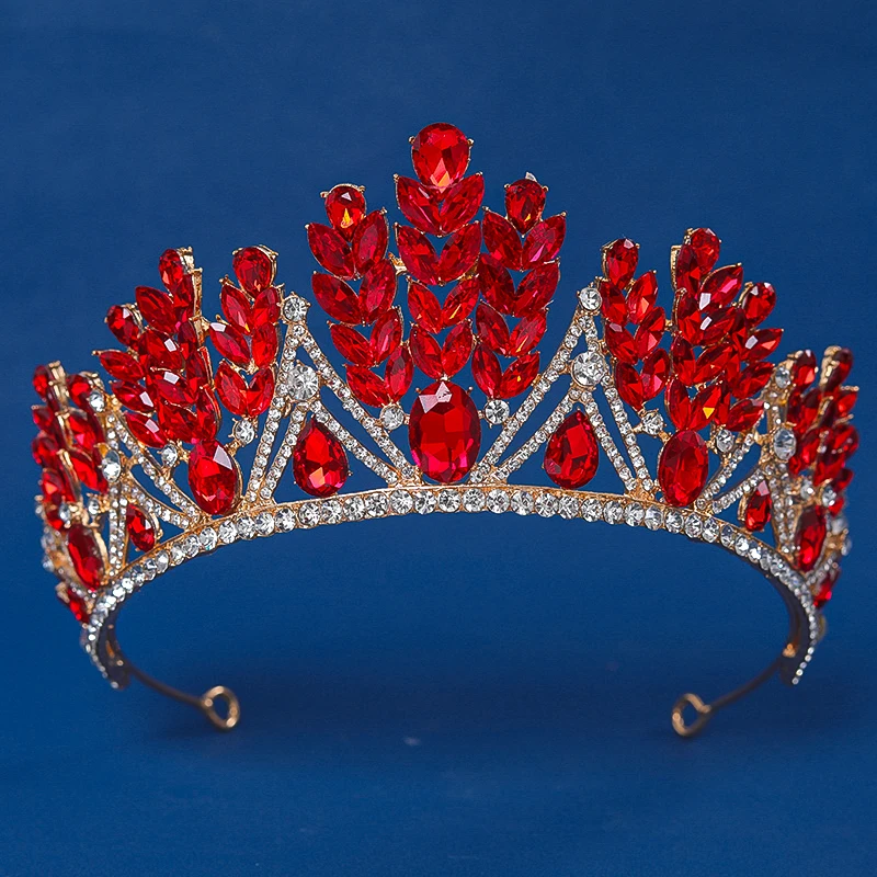 Luxury Rhinestone Wedding Crown Multi-Color Rhinestone Queen Crown - Elevate Your Bridal  Prom or Birthday Look image 4
