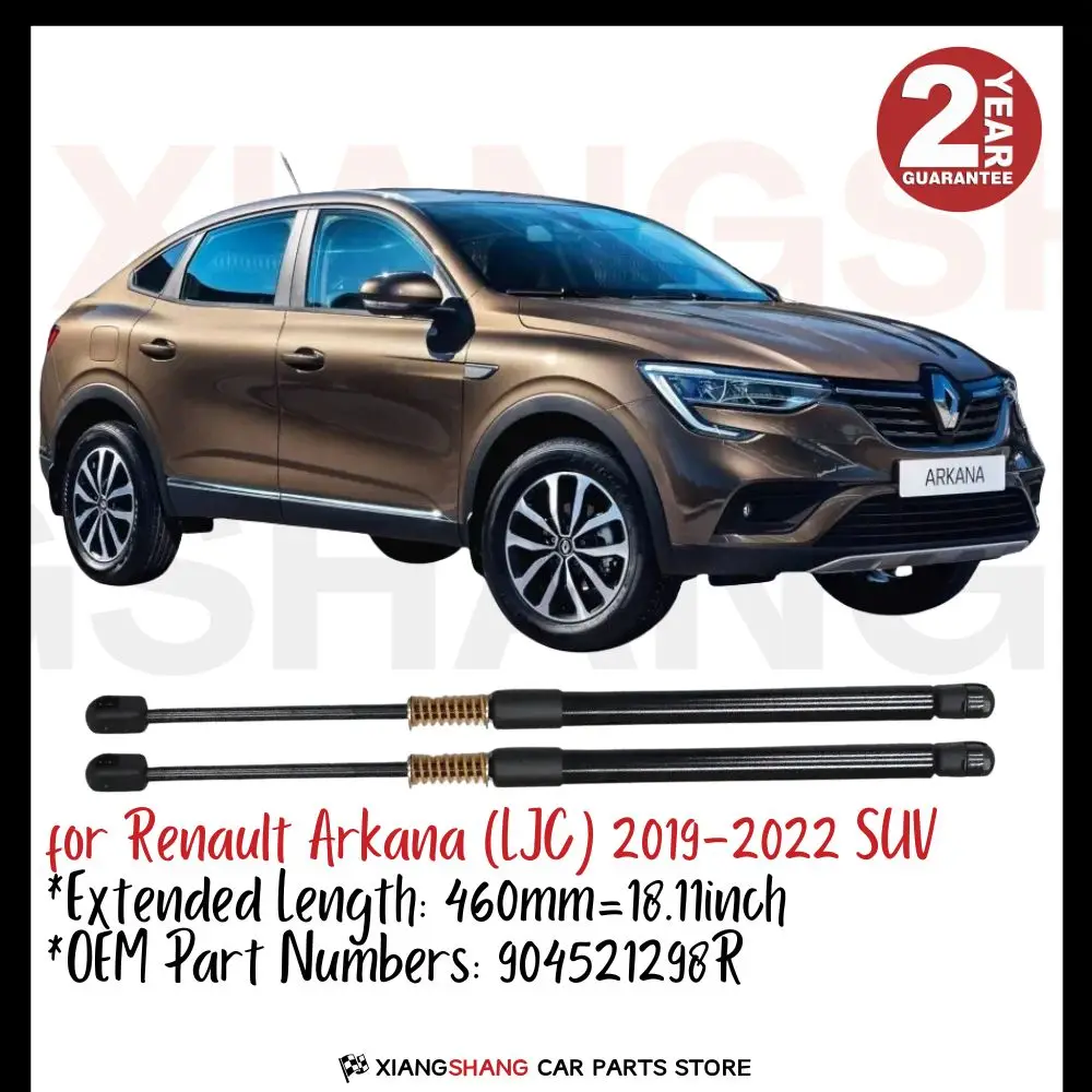 

2pcs Rear Tailgate Damper for Renault Arkana (LJC) 2019-2022 SUV WITH SPRING Trunk Boot Gas Charged Gas Struts