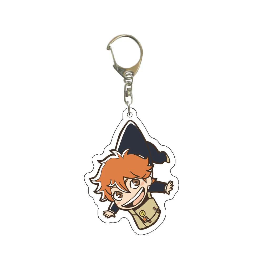 Anime Volleyball Acrylic Keychain Hanging Backpack Keyring Pendant Shoyo Hinata Kozume Kenma Decoration Accessories Ornament Toy