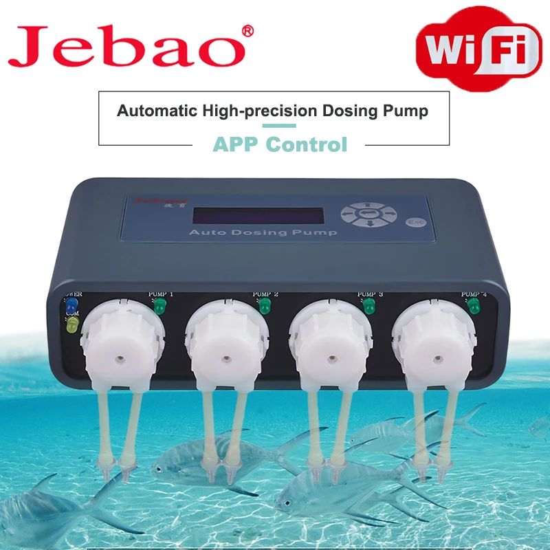 Jebao 2.4G WiFi APP Control Aquarium Auto Dosing Pump Automatic Titration Pumps Marine Reef Doser For Fish Tank and Aquariums