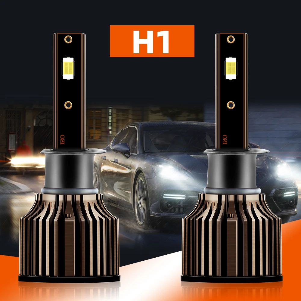 

roadsun 2 шт. светодиодные фары H1 однолучевые автомобильные светодиодные фонари 20000LM 150 Вт 6500K 3570 CSP чип универсальные автомобильные фары