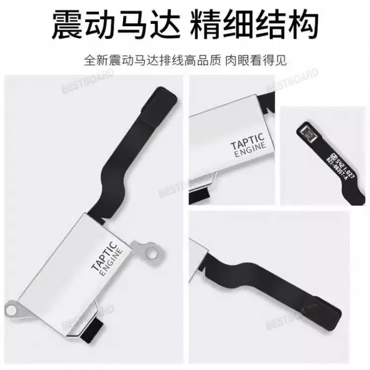 Motor Taptic para iPhone 15 14 13 12 11 Pro Max X XS XR 7 8 Plus, módulo de vibración silenciosa, pieza de repuesto para reparación 4