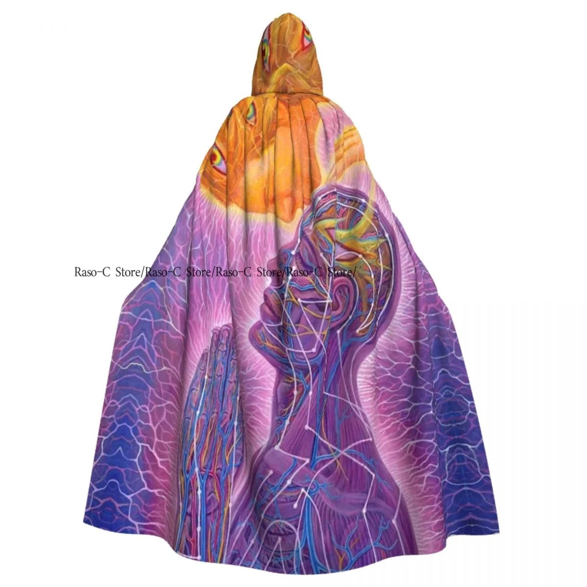 Long Cape Cloak Alex Grey Death Hooded Cloak Coat Autumn Hoodies