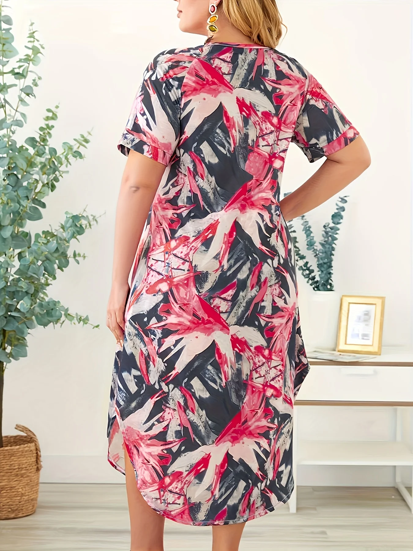 Abito da donna in tessuto taglie forti