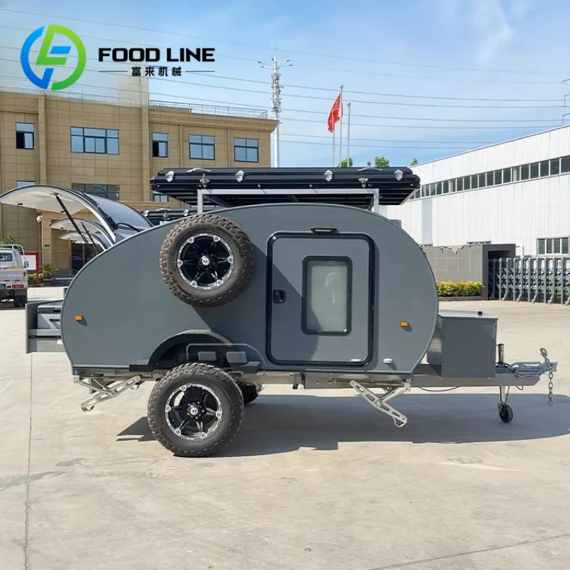 Maßgefertigter Kleiner Land-Mini-Teardrop-Anhänger Wohnwagen Kleiner Teardrop-Camper Wohnmobil Reiseanhänger zum Verkauf