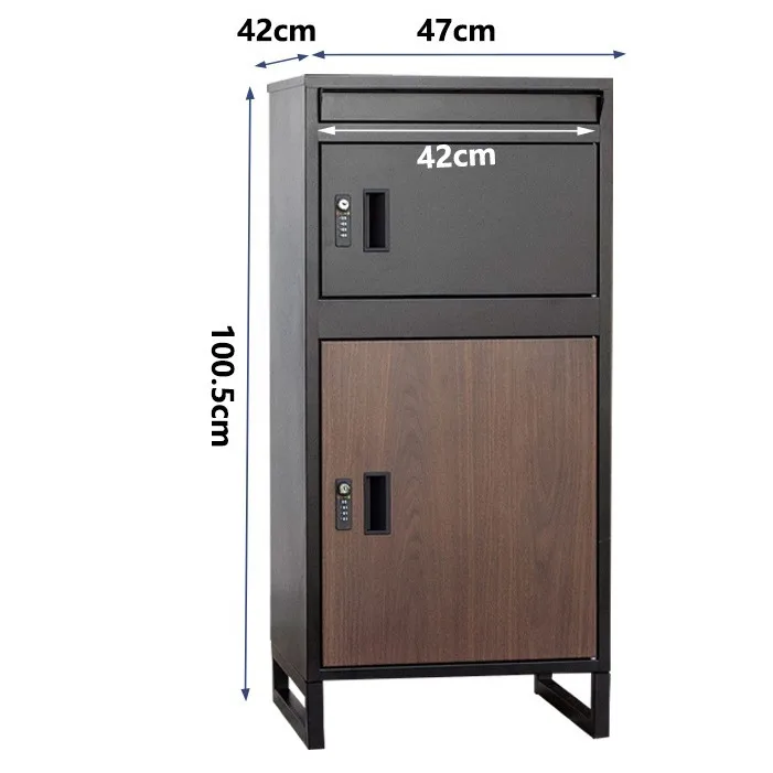 

Japan outdoor galvanized sheet receiving cabinet floor parcel box large black stainless steel express cabinet factory
