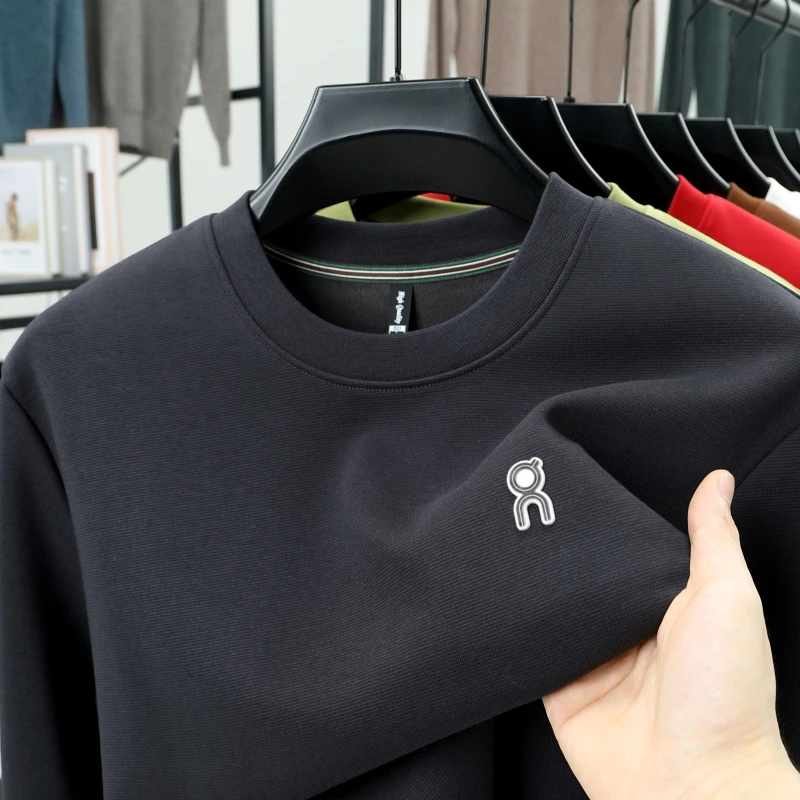 Aliexpress Men's Long Sleeved Autumn and Winter New High-end Brand Casual Round Neck Sweatshirt with Bottom Layer Underneath - Aliexpress Deal