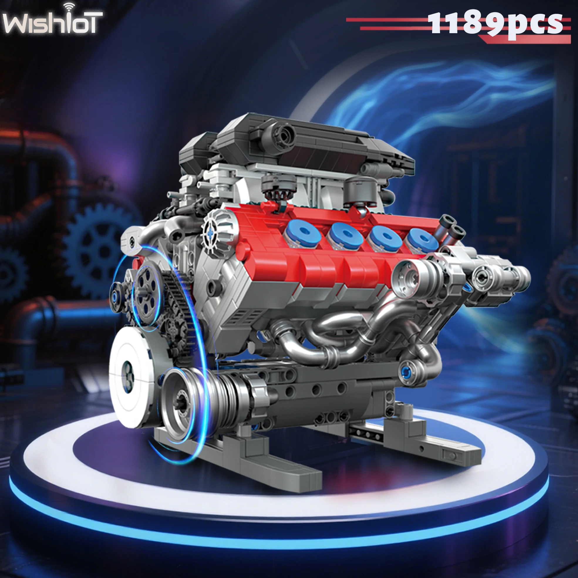 

1189 шт. MOC SF90 строительные блоки двигателя, классический спортивный автомобиль, имитация двигателя, модель моторного привода, украшения, рождественские подарки, игрушки