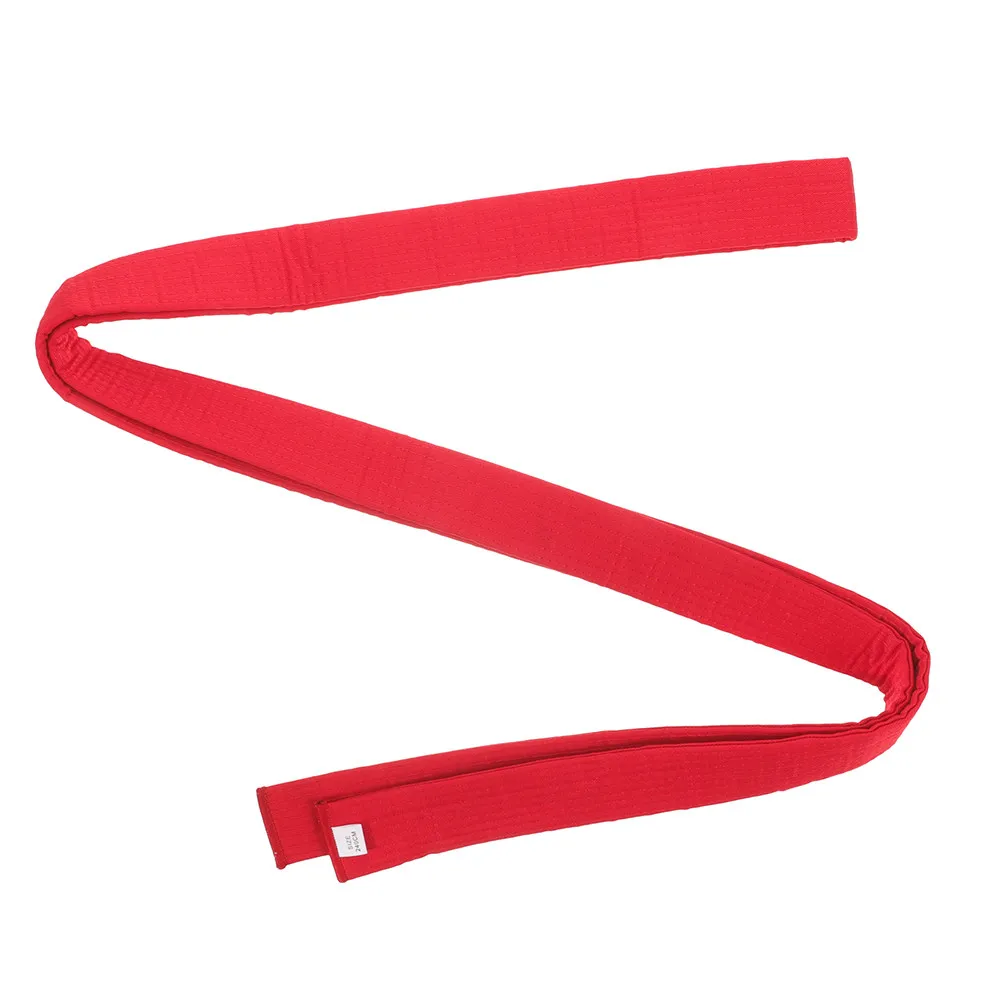 Red Cotton Taekwondo Belt Adjustable Martial Arts Training Belt for Adults Waist Support Display Karate Gear
