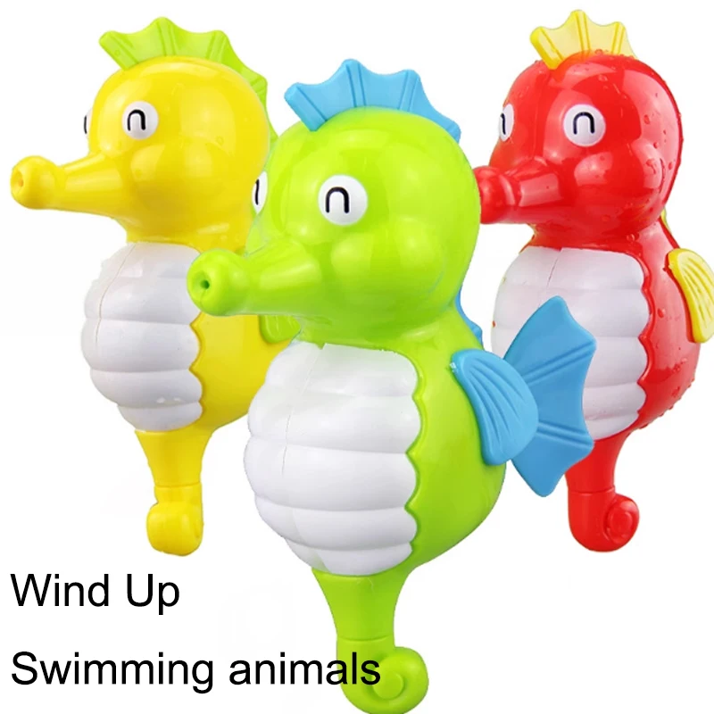 ألعاب حمام الأطفال - الضفادع على شكل عقارب الساعة التي تطفو لفرس البحر وحمام السباحة #3