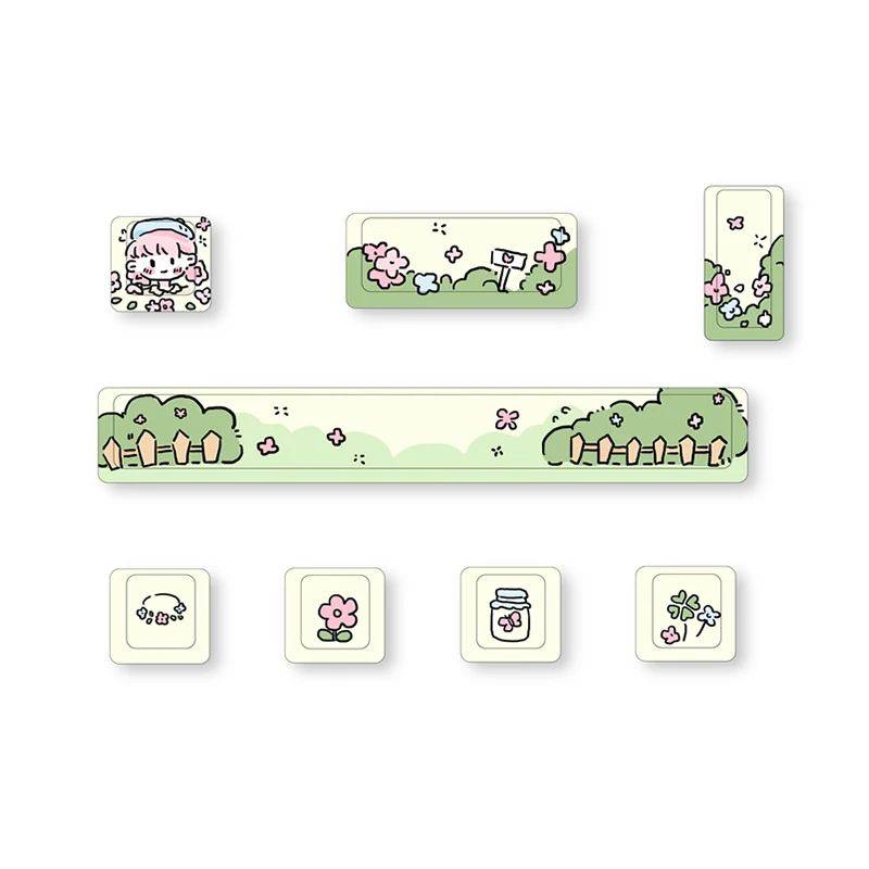 Clavier mécanique Anime Keycaps, barre d\'espace 6,25 U, sublimation à cinq côtés, pièces de claviers recommandées, supplémentaire prédire, original,