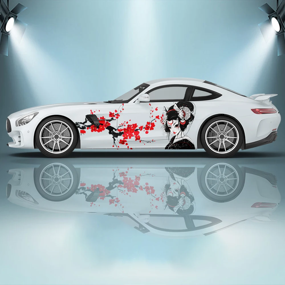

geisha japan Sticker modified racing car SUV accessories packaging painting PVC custom side modification pain car graphic decal