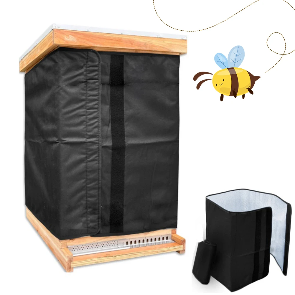 75.2 X 23.5 Inches 600D Oxford Winter Bee Hive Wrap Adjustable Bee Hive Insulation Wrap Waterproof Windproof Beekeeping Supplies