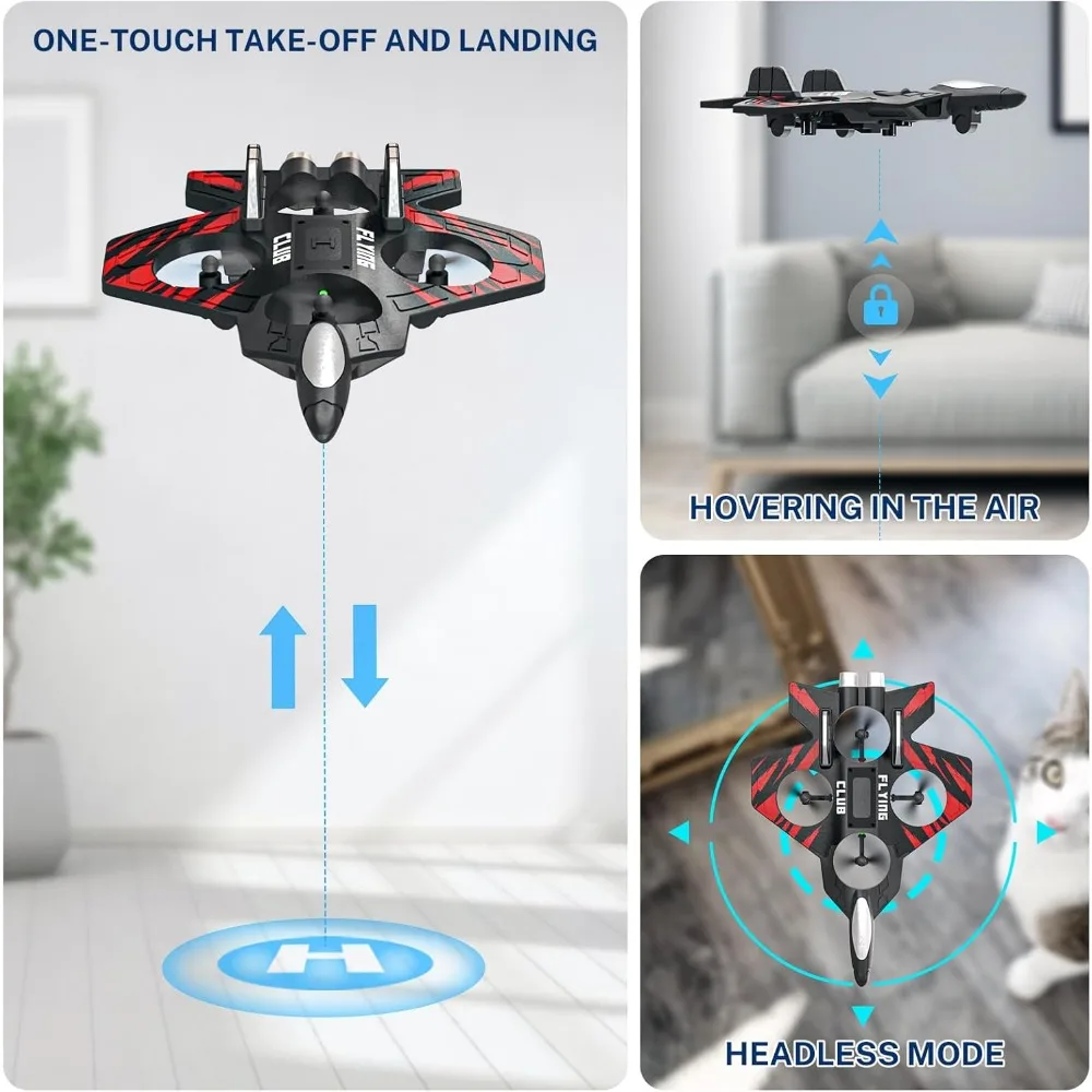 Remote Control Foam Fighter Jet for Kids and Adults with Auto Hover and Headless Mode