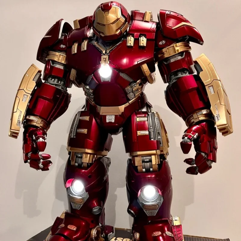 Spot Genuine Fondjoy Marvel Large Anti Hulk Armor Model 45cm Joint Movable With Light Figurine Assembly Toy Ornament Gift