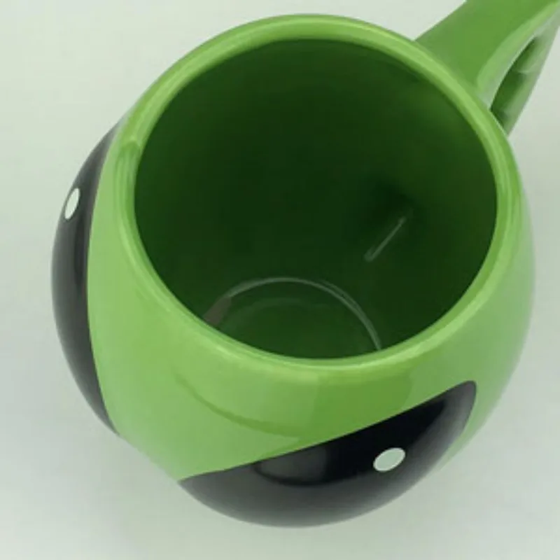 Cartoon Alien keramische mok groene interessante koffiemokken met gladde randen Office Home drinkwaterbeker voor kinderen Creatief cadeau