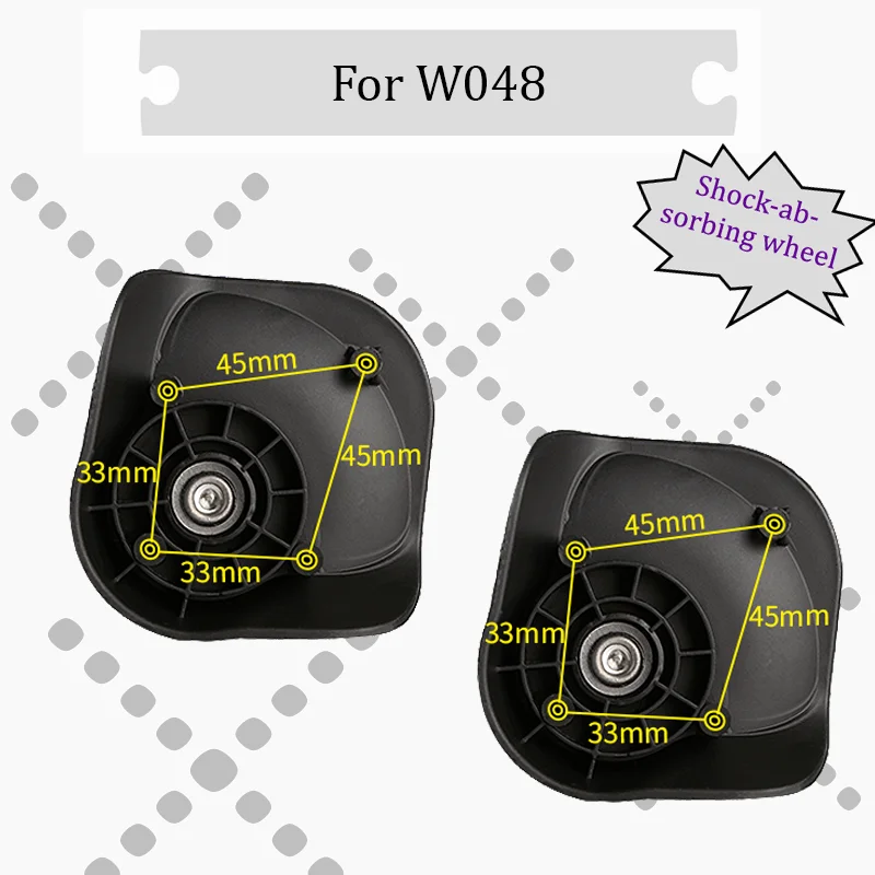 

For W048 Luggage Wheel Upgrade Kit 360° Rotating Silent Wheels Wear-Resistant and Pressure-Resistant Suitcase Wheel Replacement