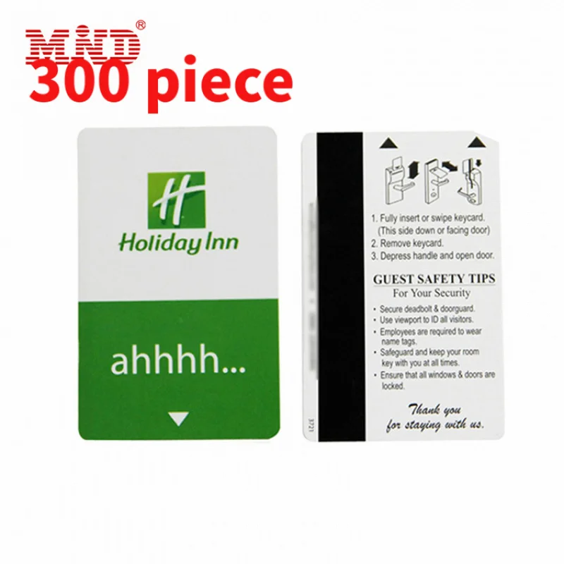 30 0piece. custom. hot sale PVC printing hotel card with magnetic stripe