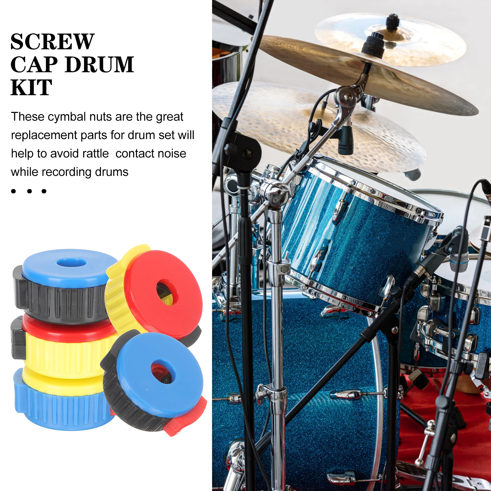 

5pcs Quick Release Replacement Quick Assembly Nuts Universal Fixing Accessories Lightweight Portable Stand Screw Caps Drum