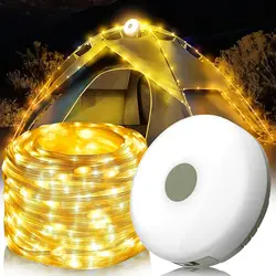 Outdoor Camping Light USB Rechargeable Waterproof Light Chain Portable and Scalable Suspended Sky Tent Atmosphere String Light