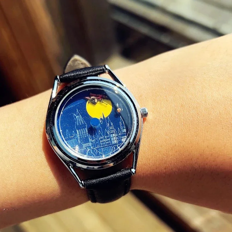 신상 애니메이션 스타일 럭셔리 핸섬 남성 시계, 학생 클래식 트렌드, 심플 방수 자동 쿼츠 여성 시계