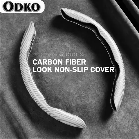 10 best sales steering wheel cover carbon fiber - №4