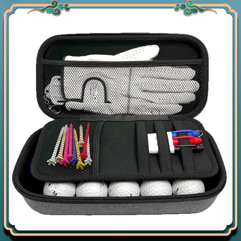 

Latest Golf Ball Storage Box Golf Accessory Protect Case Golf Tees Divot Tool Pouch Case Golf Ball Clamp With Hook