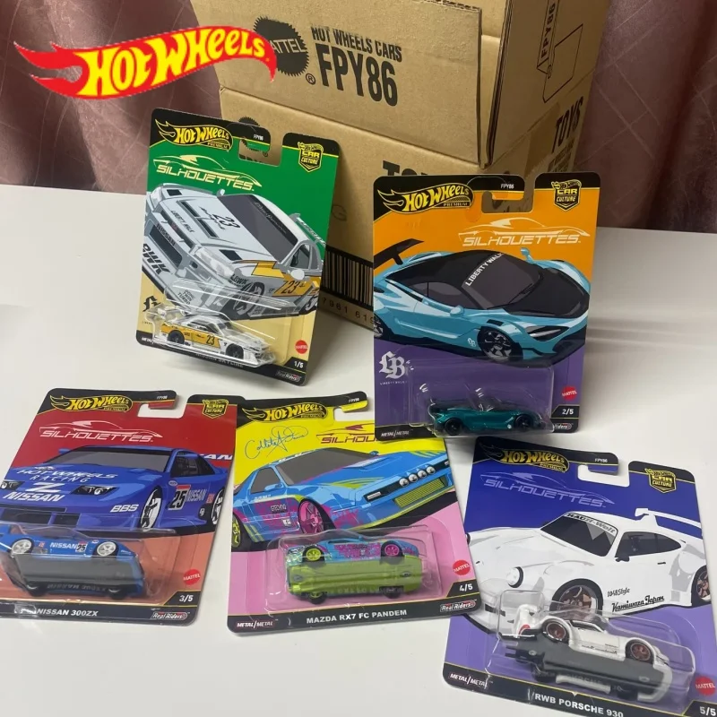 

New Hot Wheels Car Culture 2025 Mix 2g Fpy86 Силуэты 1/64 Rwb Porsche 930 Коллекционная модель автомобиля Игрушки Литой автомобиль Подарки