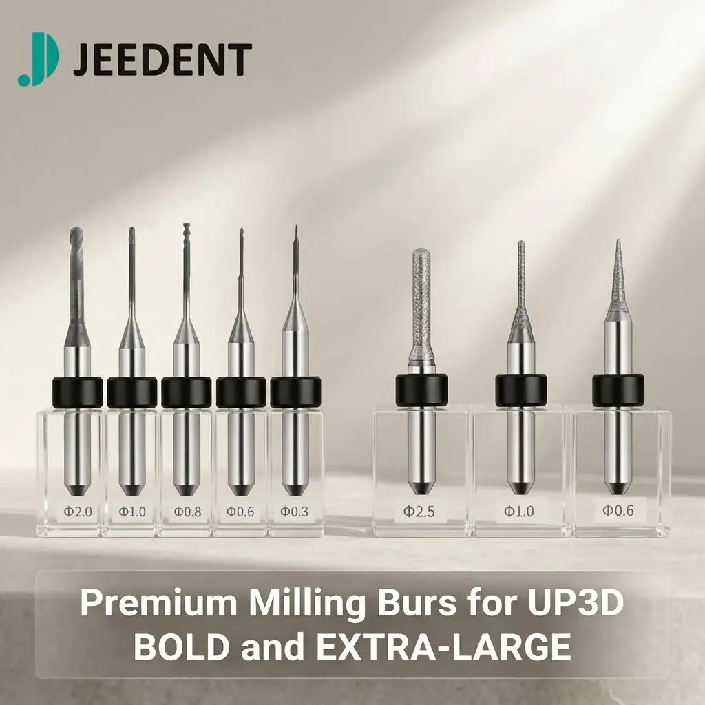 Dental Lab UP3D Milling Burs for Zirconia Lithium Disilicate Milling Tool Diamond Coated DC DLC High Precision 1pc