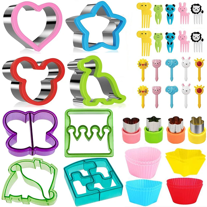 Sandwich Cutters Set for Children, Food Cookie, Bread Mold Maker, Formas de frutas e vegetais, Molde de corte, Ferramentas de cozimento para crianças