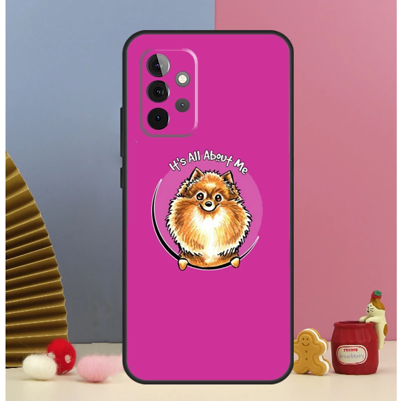 Funda de perro de acuarela Pomerania para Samsung Galaxy A52, A72, A13, A33, A53, A14, A24, A34, A54, A15, A25, A51, A71, A12, A32