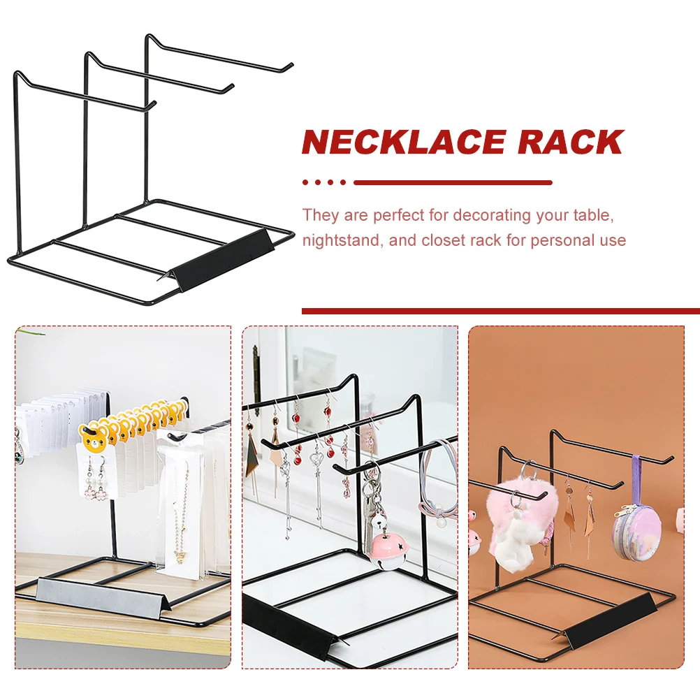 

Necklace Display Metal Rack Jewelry Organizer Hanger Necklace Stand Bracelet Holder Pendant Earrings Organizer Jewelry Storage