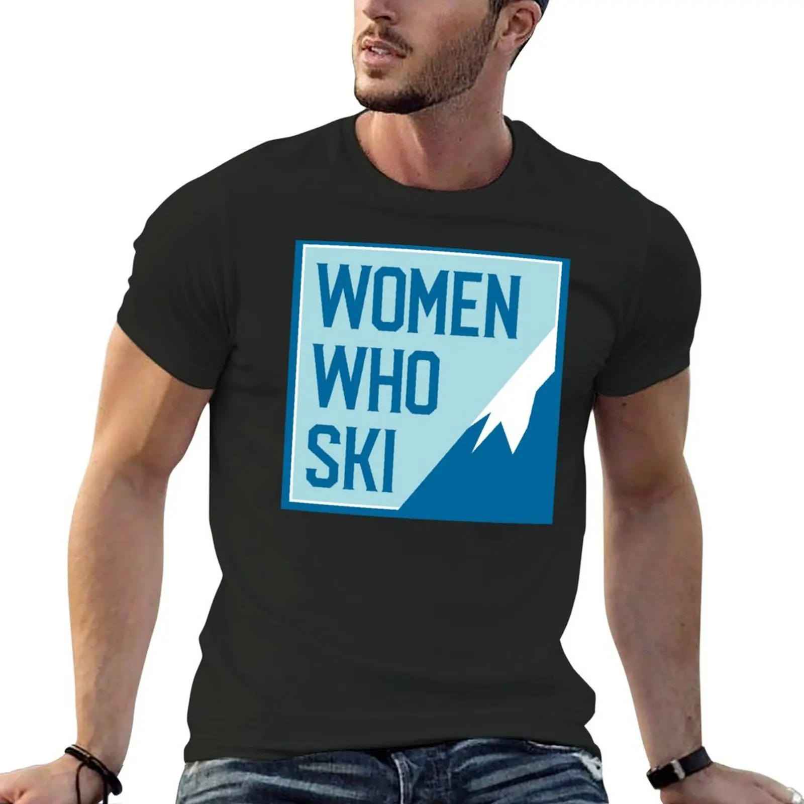 

Women Who Ski Square Logo Gear T-Shirt blanks vintage t shirts plain football t shirt men t shirt