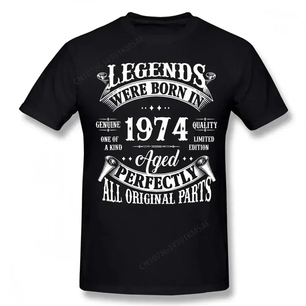 50e anniversaire Vintage ATIONS End Born in 1974 50 Years Old Streetwear Short Sleeve Gifts, Summer Style T-Shirt Clothing for M