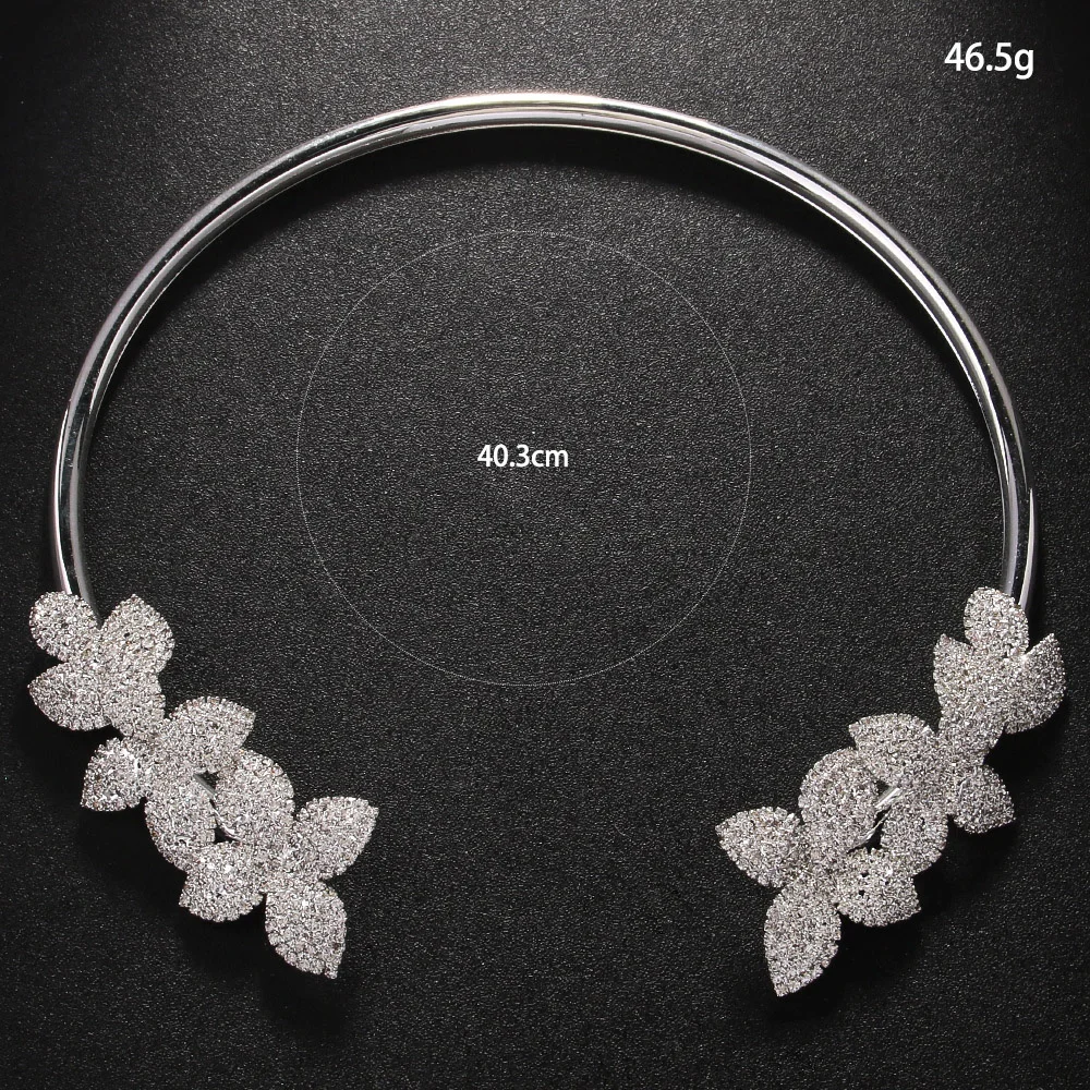 Stonefans 2024 Statement Rhinestone Multiple Butterfly Collar for Women Metal Ring Open Collar Bridal Wedding Neck Jewelry