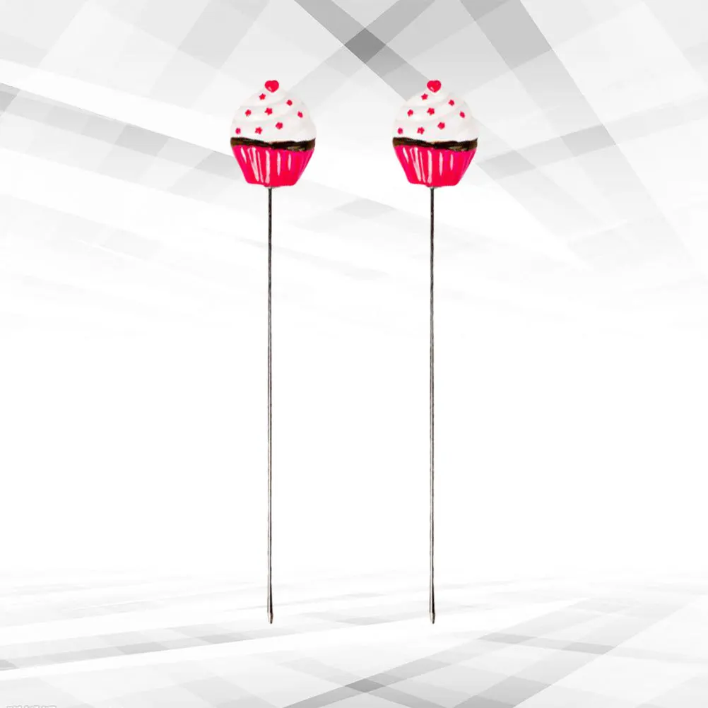 

2pcs Stainless Steel Cake Tester Love Dot Pattern Baking Tool For Cupcake Muffin Bread Cooking Kitchen Gadget Rosy