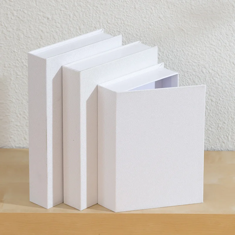 

3Pcs Vintage Linen Faux Book Storage Boxes Decorative Jewelry Keys Photos Organizer Home Office Desk Shelf Fake Decorative Books