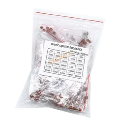 300pcs/lot 50V 2PF-0.1UF 30 valuesX10pcs ceramic capacitor Assorted Kit Electronic Components Package 2pF 30pF 100pF 1nF 10nF