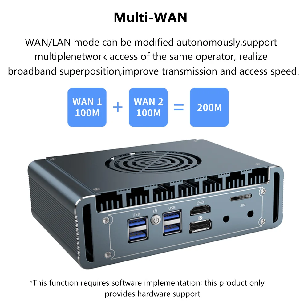 G31 Intel Celeron N5105/N5100/7505U Soft Router Fan Mini PC 4x Intel i226 2.5G LAN pfSense Firewall Appliance ESXI AES-NI