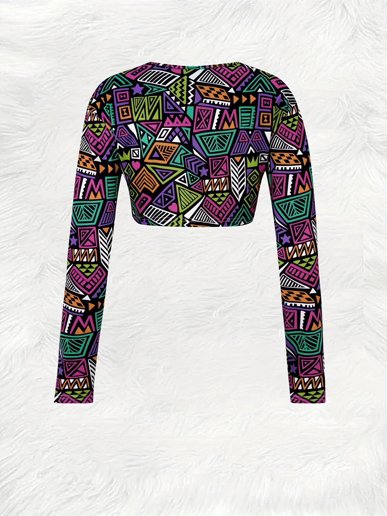 Printed Design Casual style colorful geometric tribal pattern cardigan