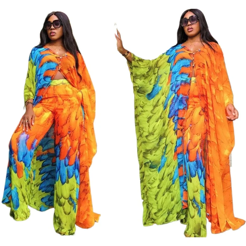 Customized African Clothes for Women Top Pant Matching Sets 2025 Summer Traditional Africa Clothing Dashiki Ankara Outfits Gown
