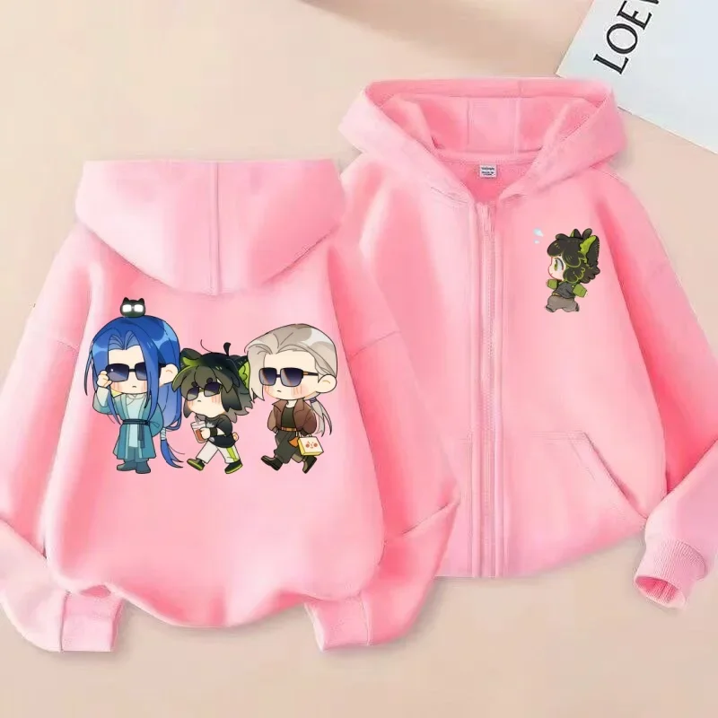 سويت شيرت بسحاب للأطفال، هوديي، نظارات شمسية عصرية رائعة، هوديي مطبوع عليه الرسوم المتحركة Q-Version، قميص الشارع العصري للأولاد والبنات #5