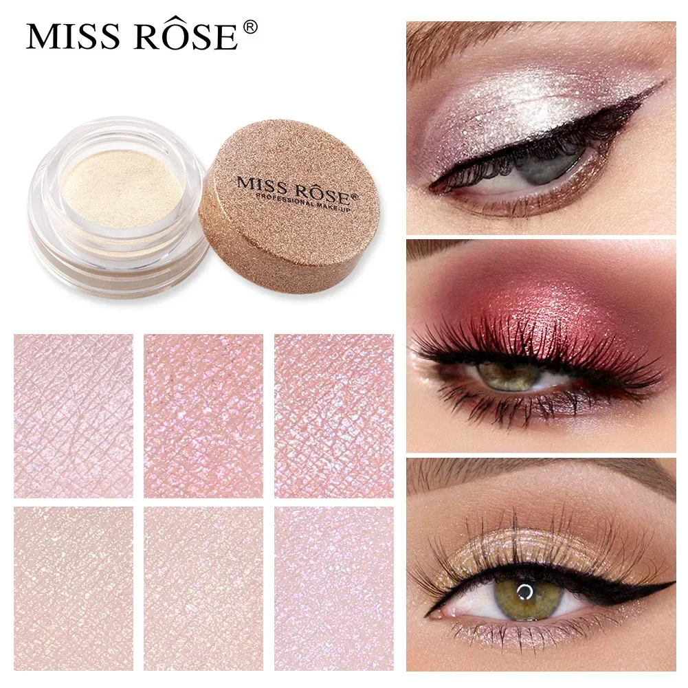 MISS ROSE Pearl Bling Diamond Super Shinny Glitter Eyeshadow Makeup Highlight Pigment Shimmer Sparkle Sequin Eye Shadow Cosmetic