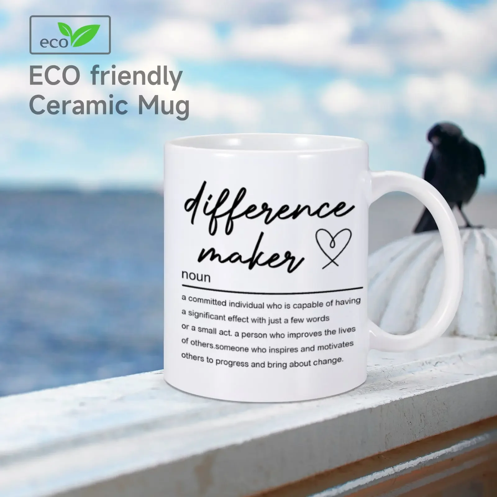 Personalized Difference Maker Mug Funny Coffee Mugs Office Water Tea Cup Thank You Gifts for Leader Mentor Teacher Leaving Gifts