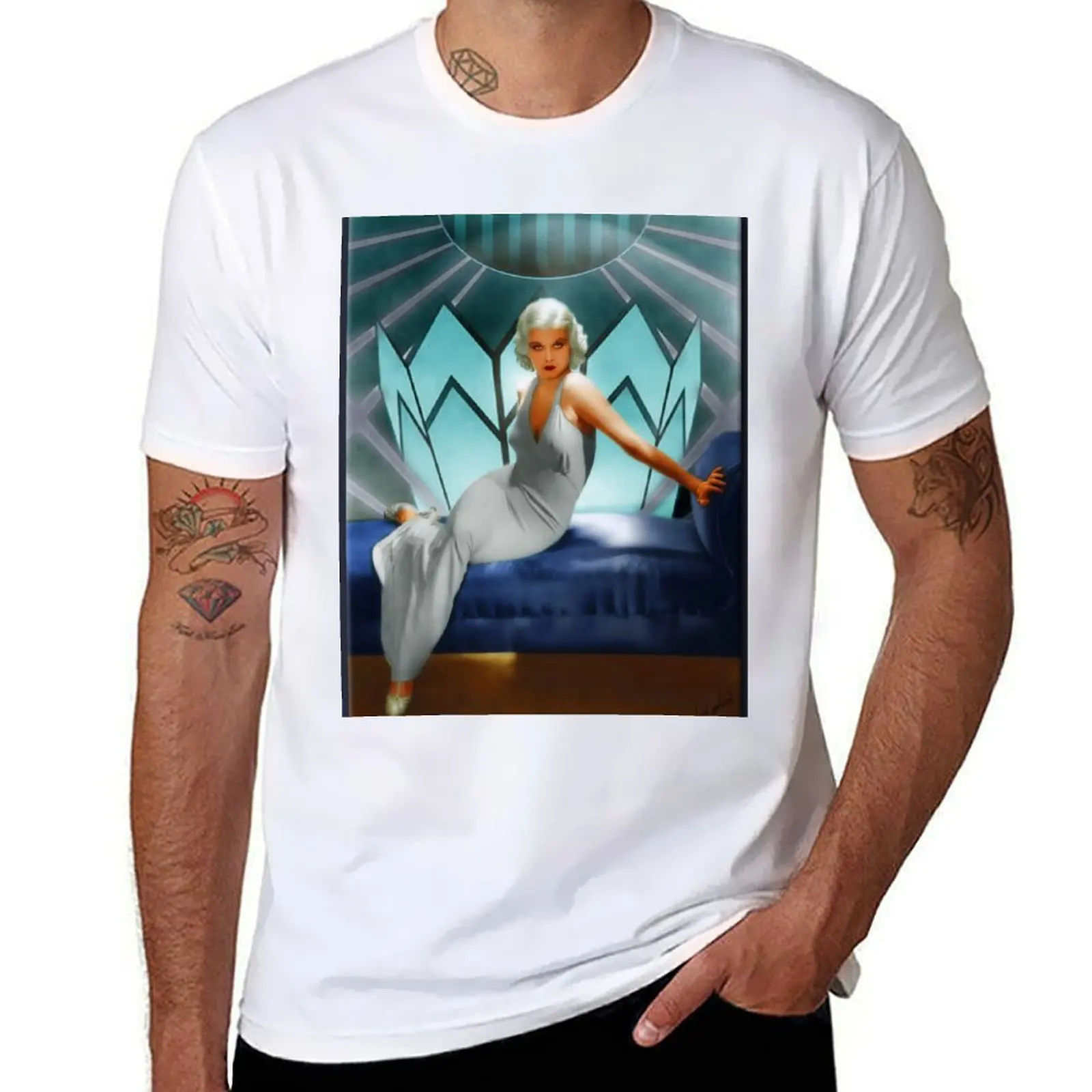

Jean Harlow T-Shirt t shirt man casual man t shirt cotton high quality T-Shirt