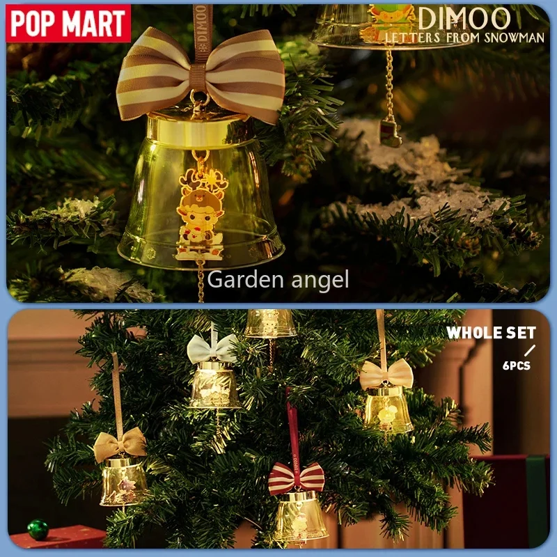 POP MART DIMOO Letters From Snowman Series Blind Box-Christmas Light Bulb Mystery Box XMAS Decor Kawaii Doll Action Figure Toys